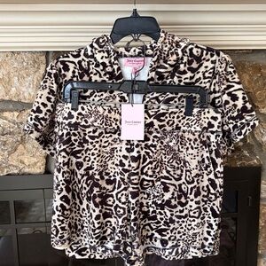 NWT Juicy Couture Velour tracksuit hoodie and shorts set size L choose one set